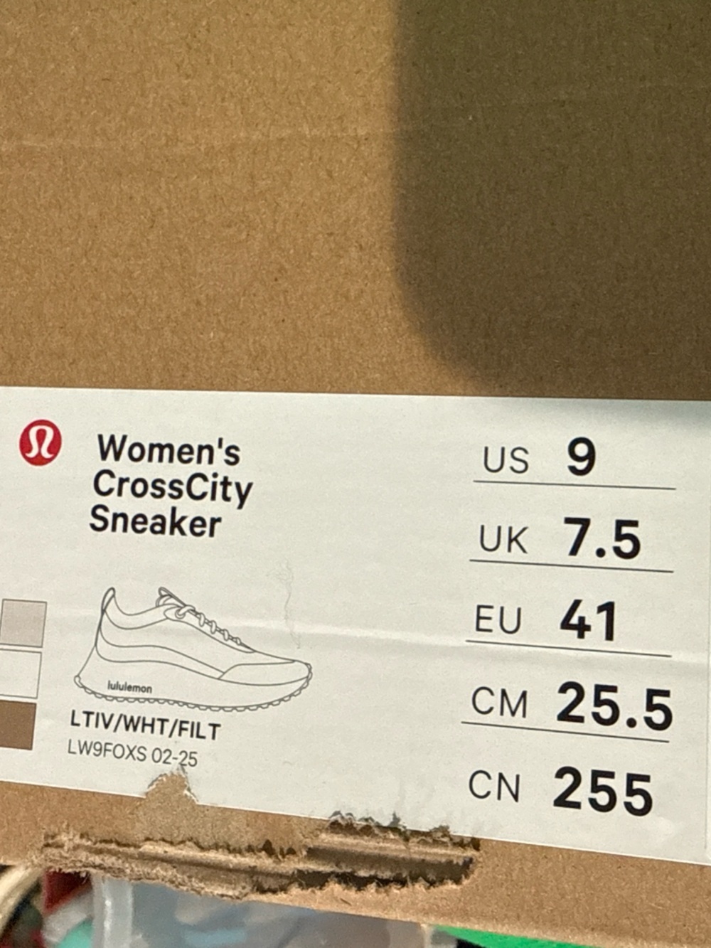 Lululemon CrossCity Sneaker Women’s Size 9 Cream Ivory Walking Shoes EU 41 - Picture 7 of 11